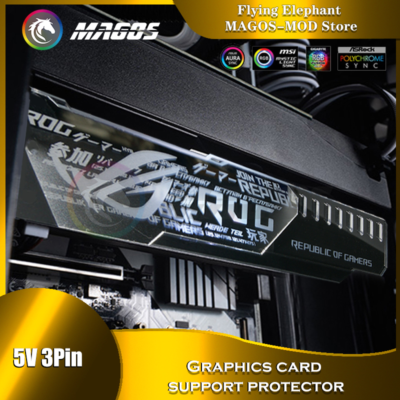 Pc Gaming Msi - Suporte gpu argb prata espelho superfície