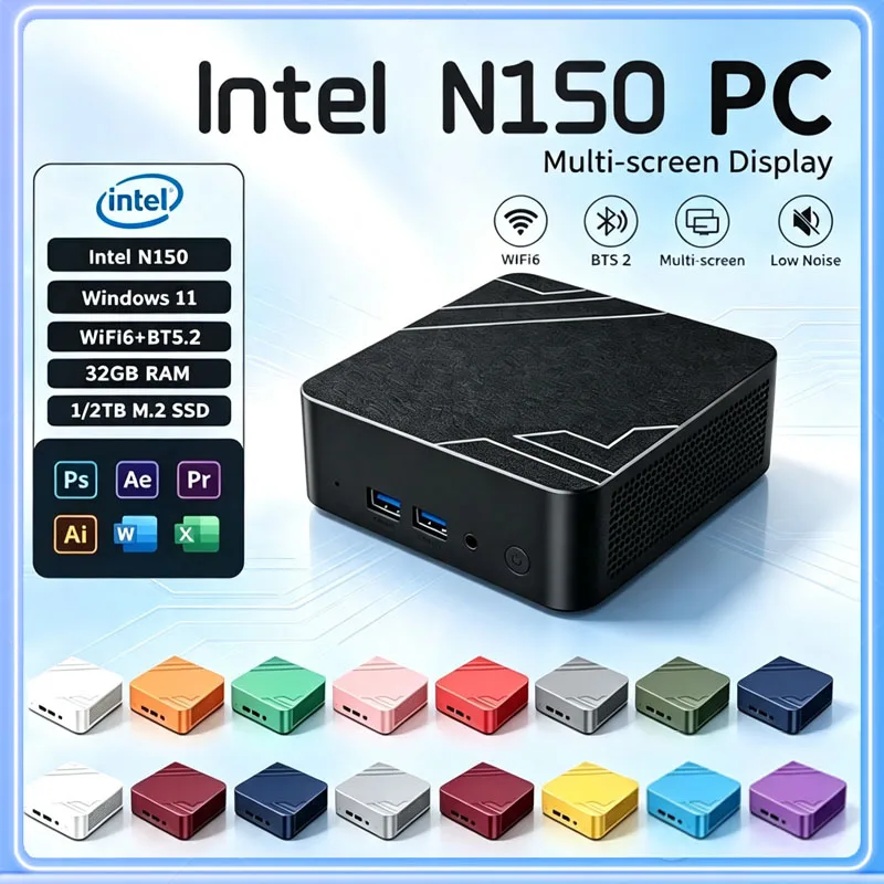 Pc Gaming Editing - Mini PC Intel N150 com Windows