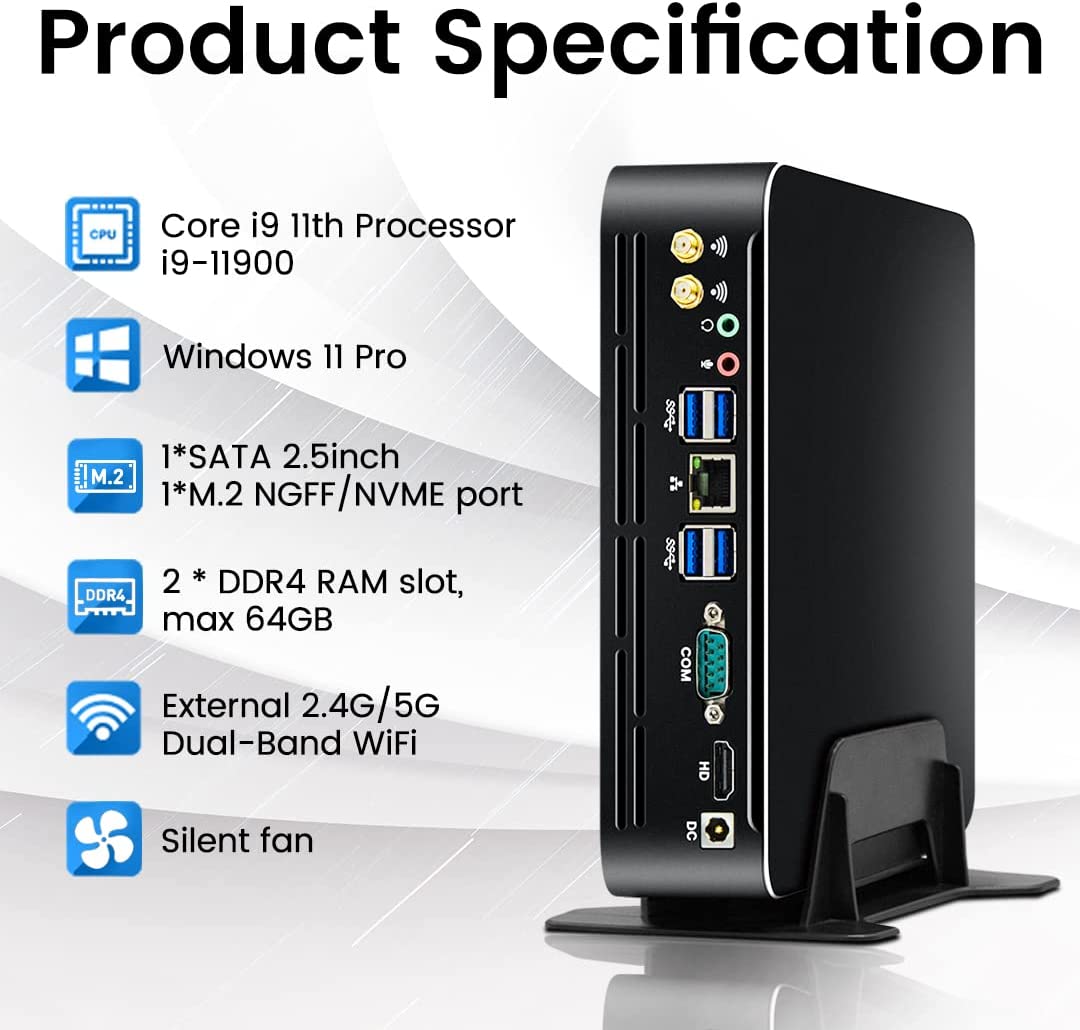 Pc Gaming I7 - Partaker Mini PC Intel de 11ª