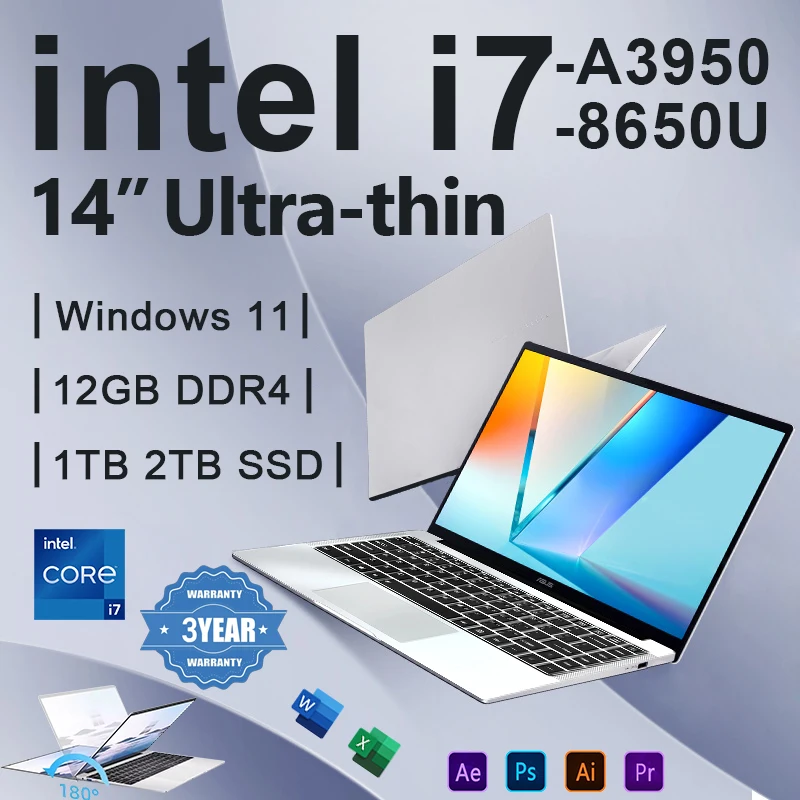 Pc Gaming I7 - Notebook para Escritório 2026 com Windows