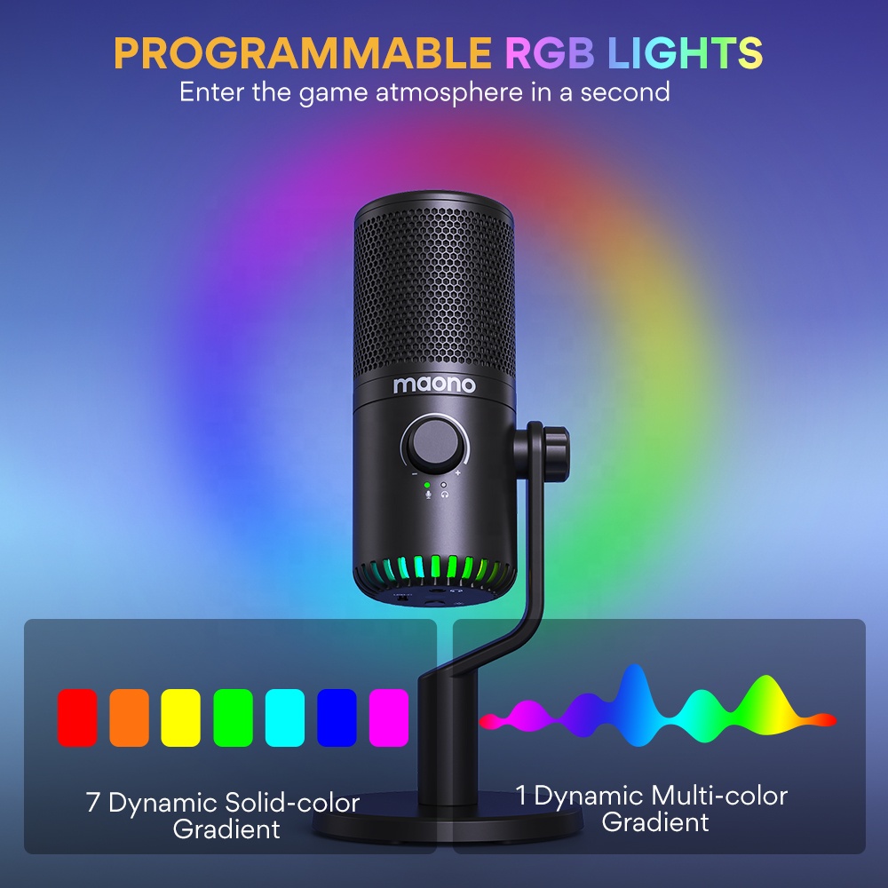 Microfone Gamer RGB Programáve - Pc Gaming Rgb avaliação e preço