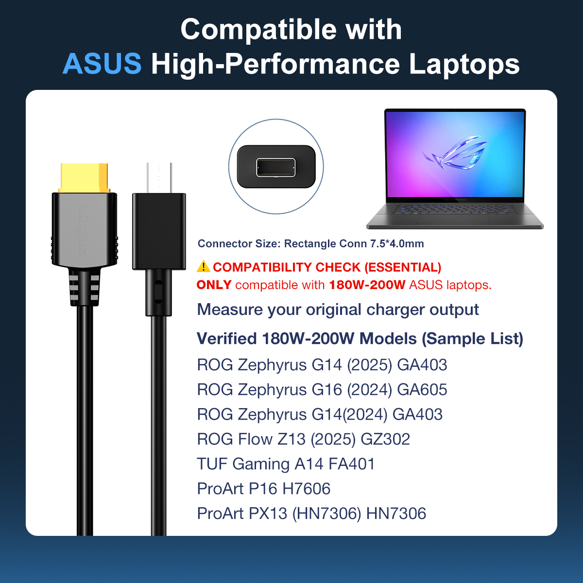 Carregador de Laptop 200W 260W - Pc Gaming Asus avaliação e preço