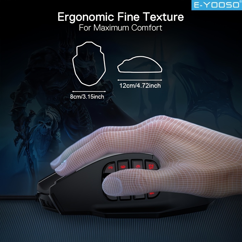 E-YOOSO RGB Wired Gaming Mouse - Pc Gaming Editing avaliação e preço