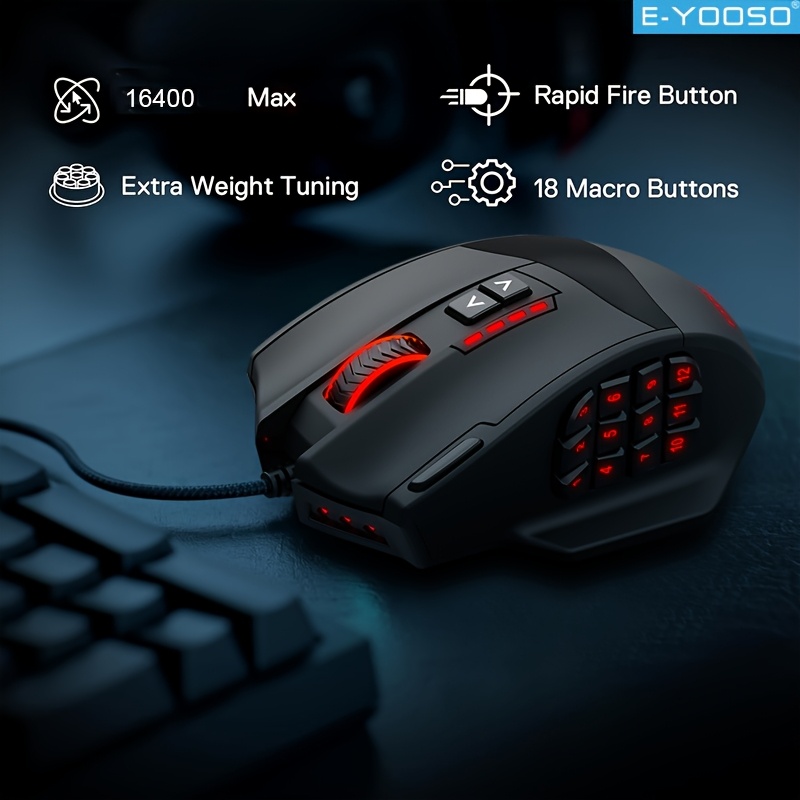 E-YOOSO RGB Wired Gaming Mouse - Pc Gaming Editing avaliação e preço