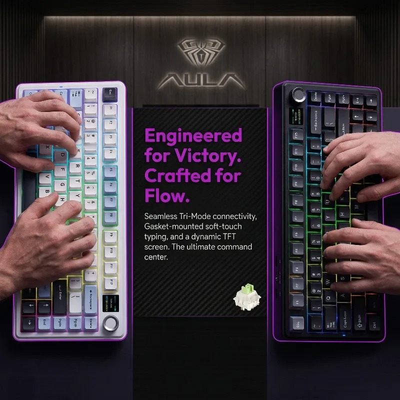 Teclado Mecânico AULA F75 Max, - Pc Gaming Rgb avaliação e preço