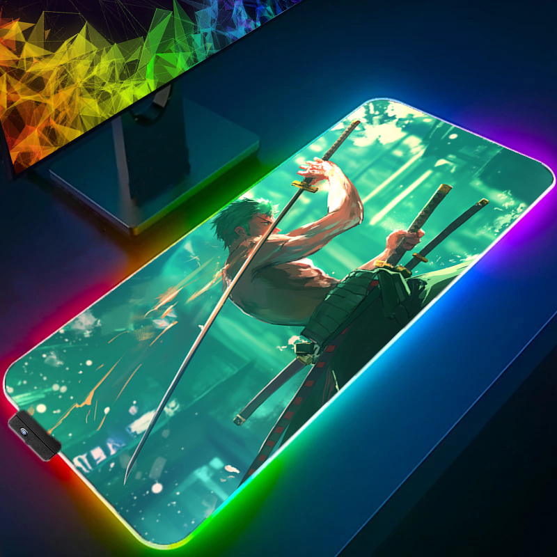 Uma peça zoro mouse pad rgb ac - Pc Gaming Used avaliação e preço