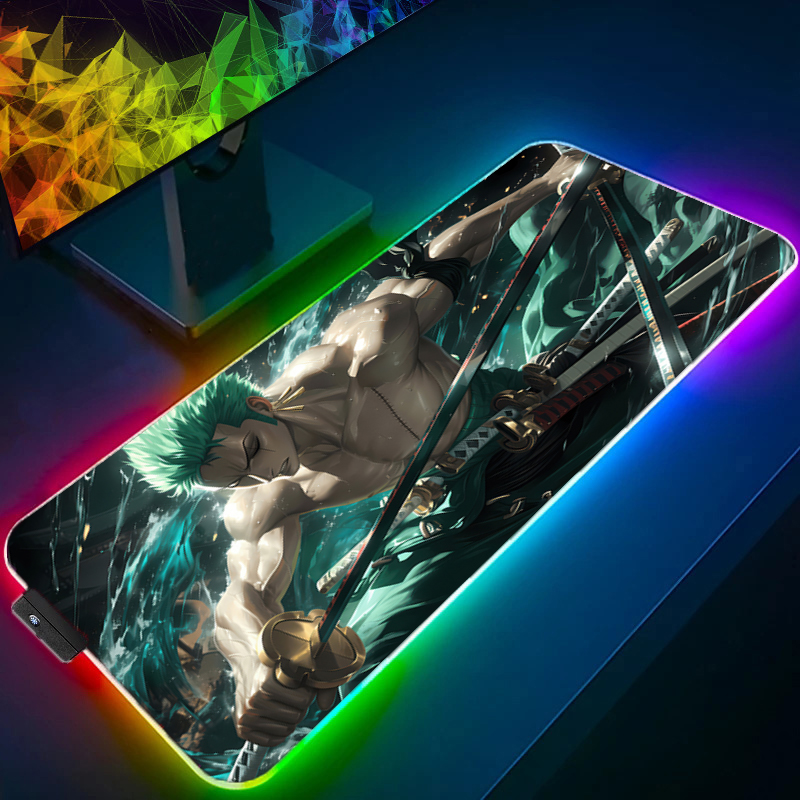Uma peça zoro mouse pad rgb ac - Pc Gaming Used avaliação e preço