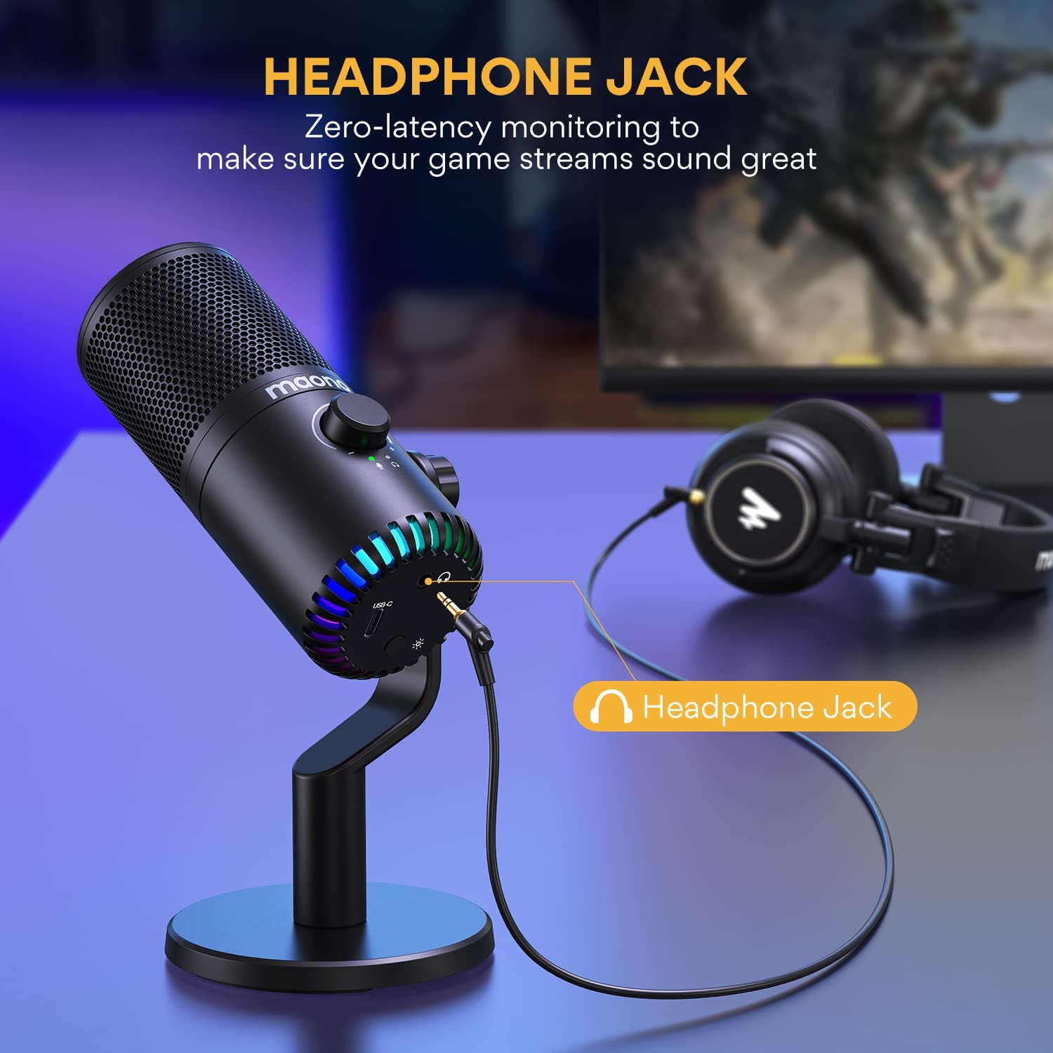 Microfone Gamer Maono DM30 com - Pc Gaming Rgb avaliação e preço